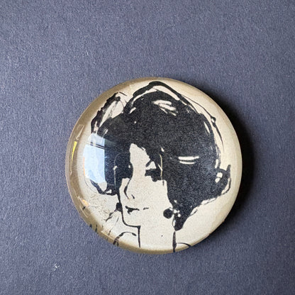 Fashionable wink: black and white model