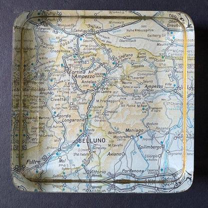 PostaFerma con ritaglio originale del 1954 dedicato a Cortina d'Ampezzo custodito sotto vetro artigianale