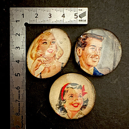 Hat-trick: man, woman, girl 1956