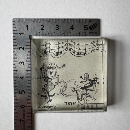 PostaFerma: Fermacarte in vetro – ritaglio originale da fumetto del 1977