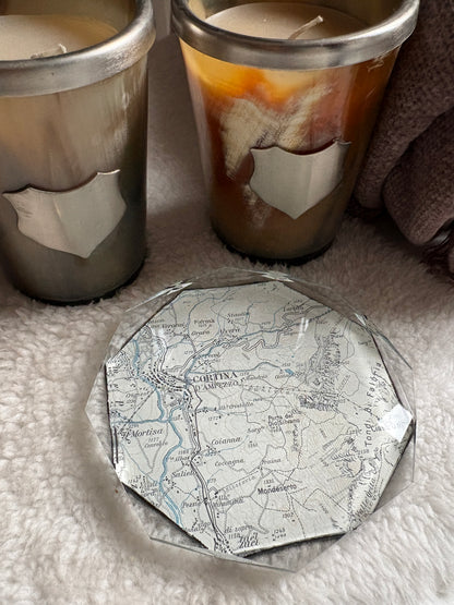 PostaFerma in vetro con mappa originale 1954 – Cortina d’Ampezzo