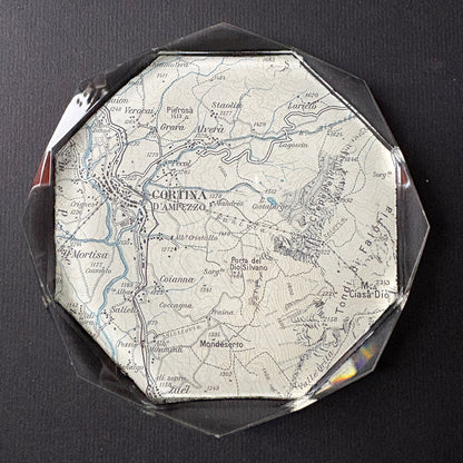 PostaFerma in vetro con mappa originale 1954 – Cortina d’Ampezzo