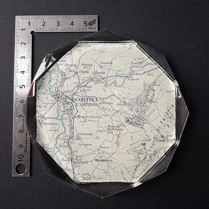 PostaFerma in vetro con mappa originale 1954 – Cortina d’Ampezzo