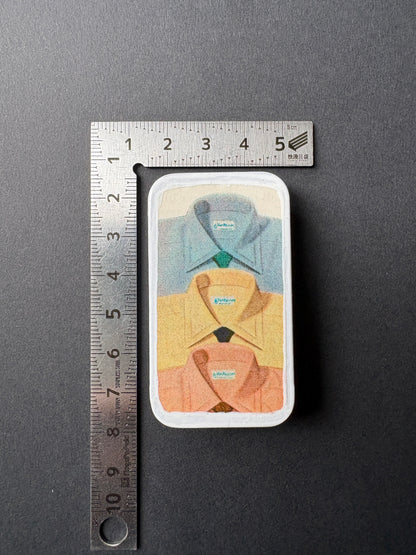 Keepsafe — scatolina in latta con ritaglio vintage pubblicità camicie